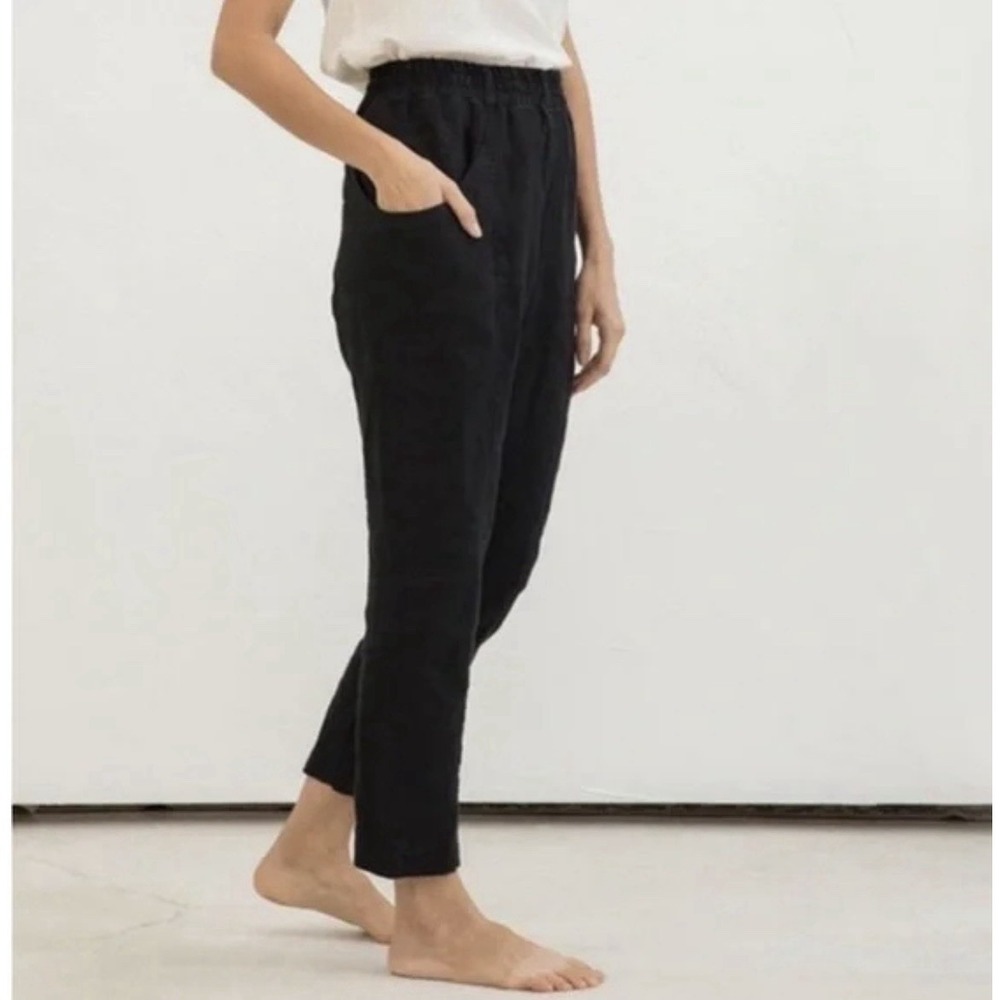 Elizabeth Suzann Black Clyde Canvas Work Pants Women's Size Small